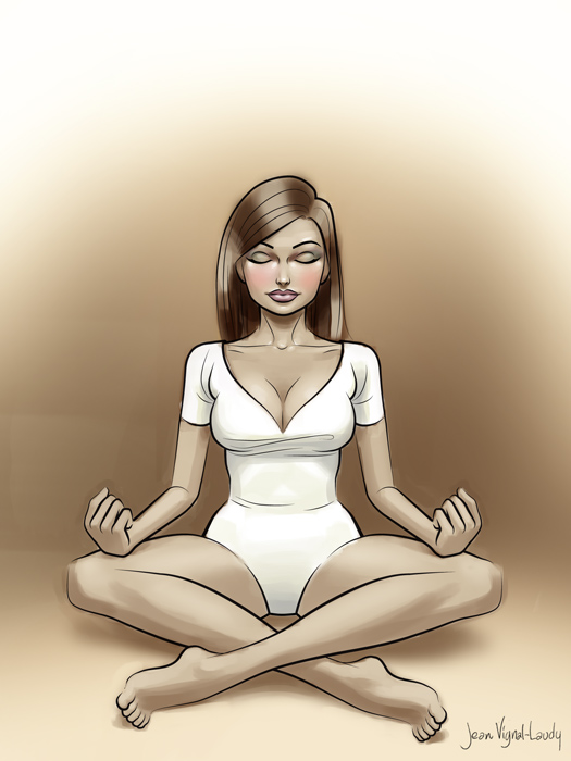 position-méditation-sépia
