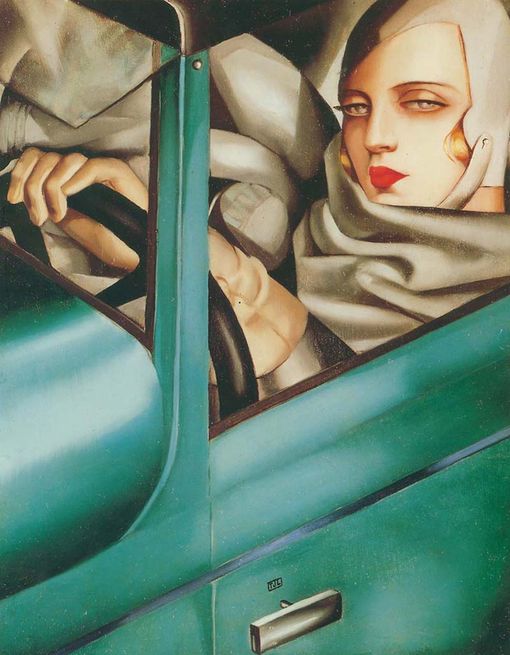 Lempicka_Autorportrait-Bugatti-verte-1929