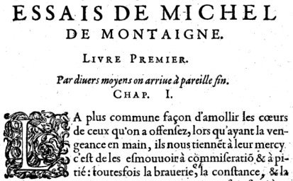 montaigne les essais