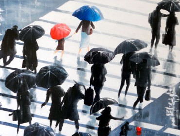 guy terrier-tokyo sous la pluie