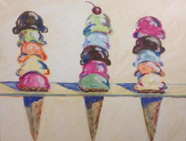 3 cones-wayne thiebaud