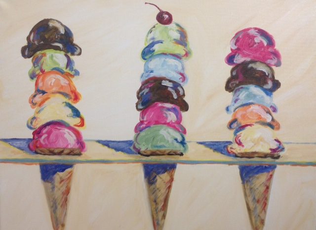 3 cones-wayne thiebaud