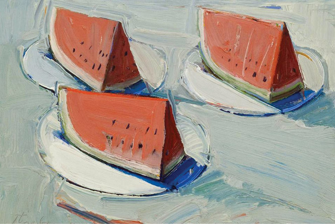 Wayne-Thiebaud-Watermelon-Slices