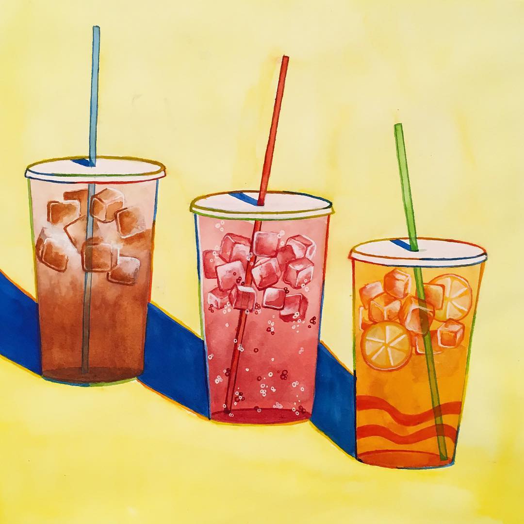 wayne-thiebaud-trois-fraises-