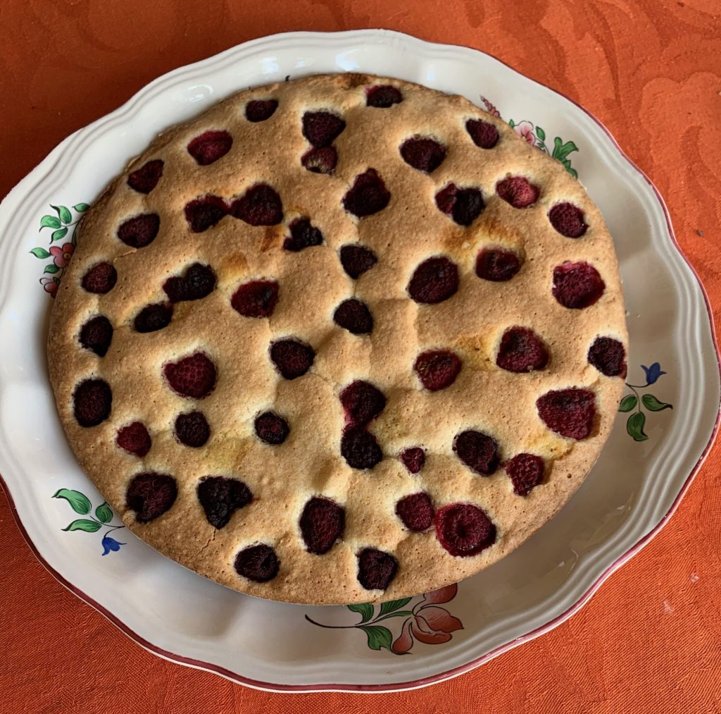 gâteau-framboises